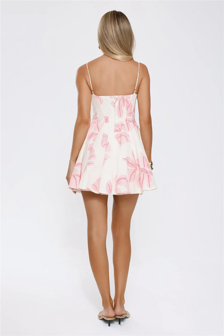 Blooming Luxe Mini Dress Pink