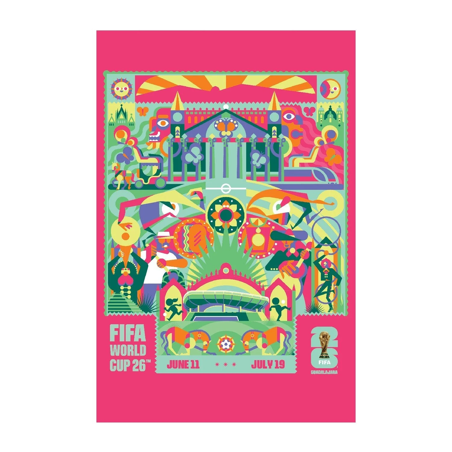 2026 Soccer Fan Collection Guadalajara Host City Poster