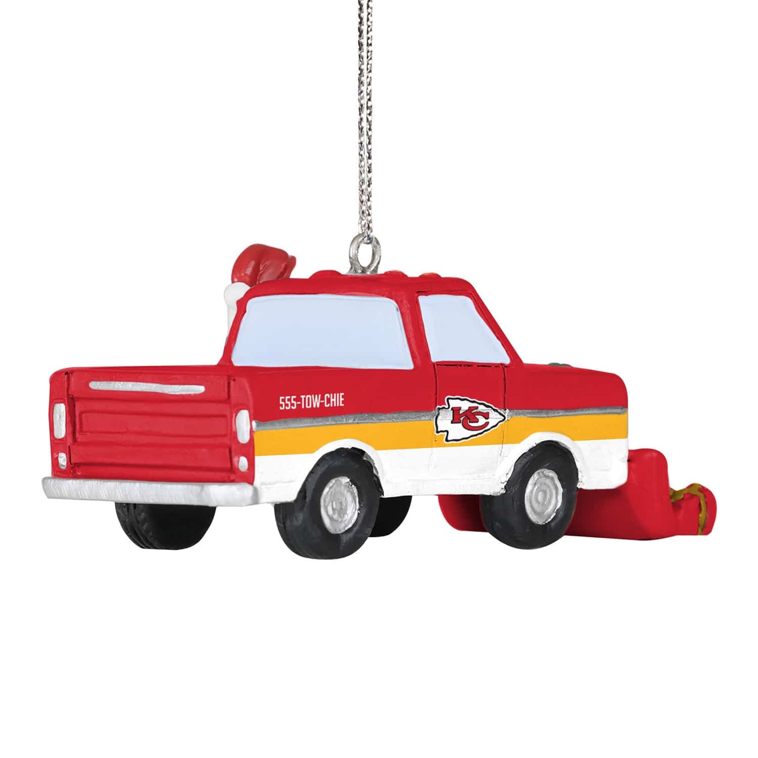 Kansas City Chiefs NFL Snow Plow Truck Christmas Ornament