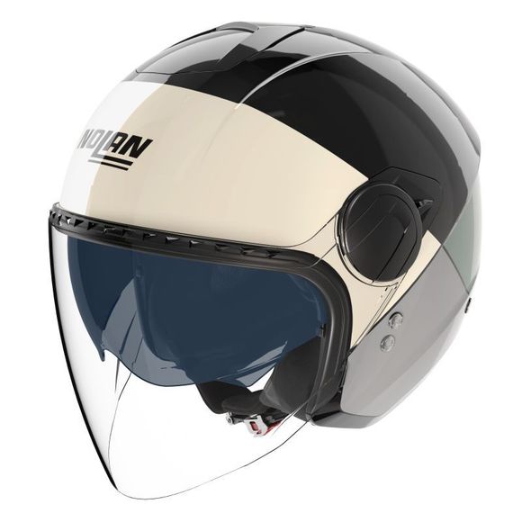 Jet helmet Nolan N20-2 Visor Blocco - Black / GreenRef: NL1734