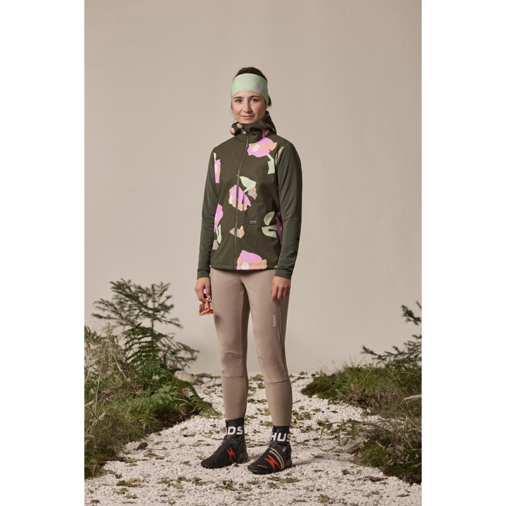 Maloja SennesM. Printed Nordic Hybrid Softshell Jacket Women - deep black fieldflower 1114