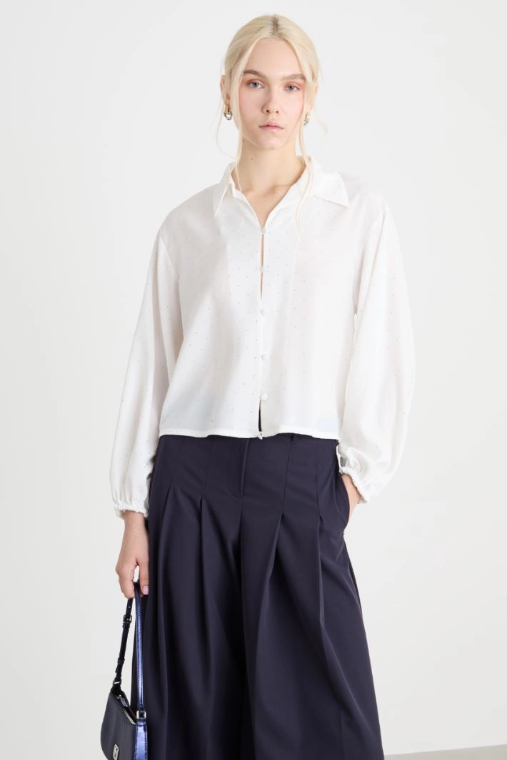Blouson shirt - WHITE