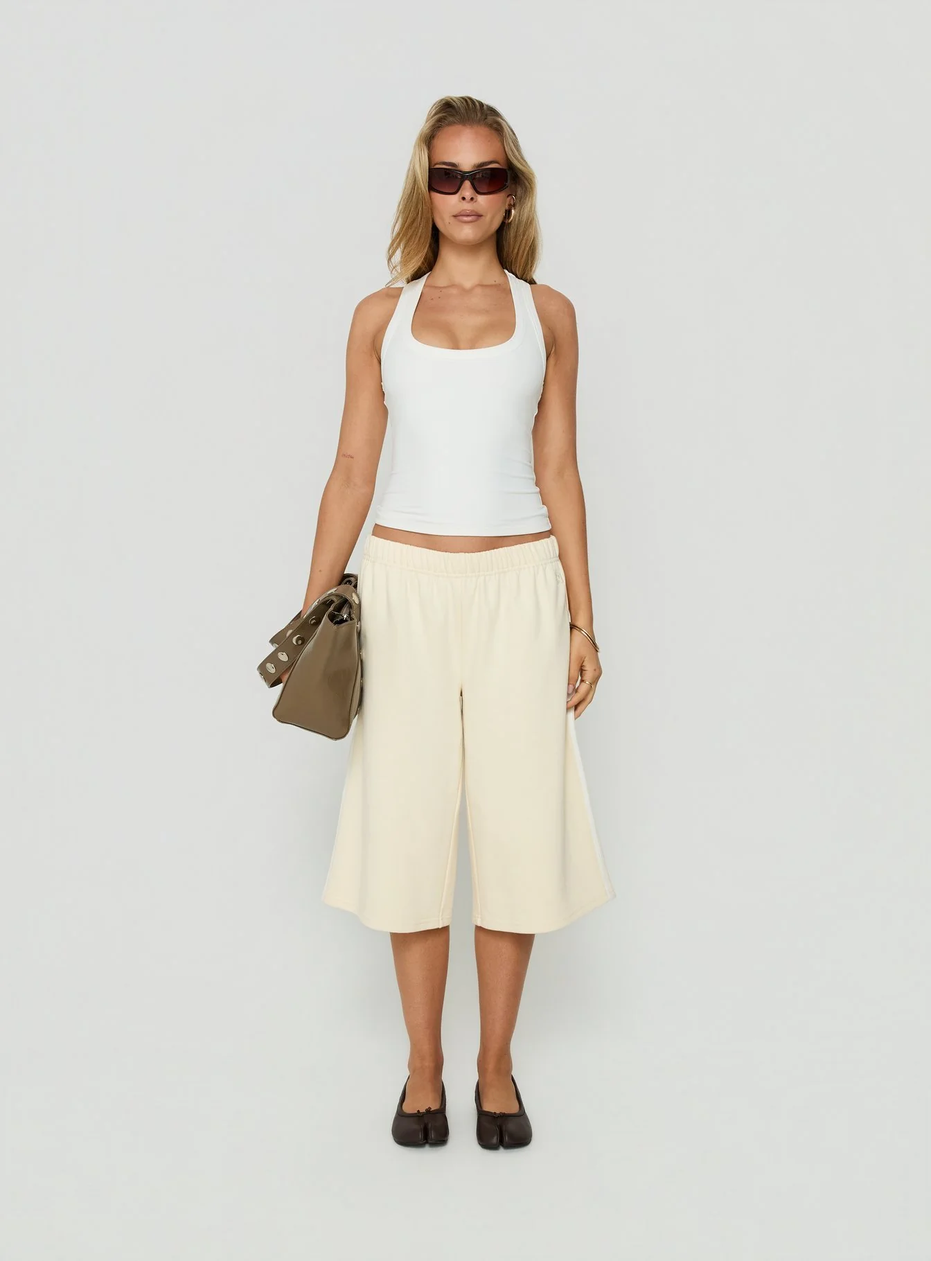 Daily Define Racerback Tank Top White