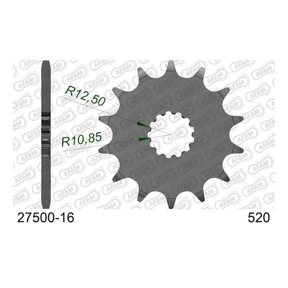 AFAM Steel 520 AFAM Box outlet - 16 teeth - grayRef: AA0053 / 27500-16