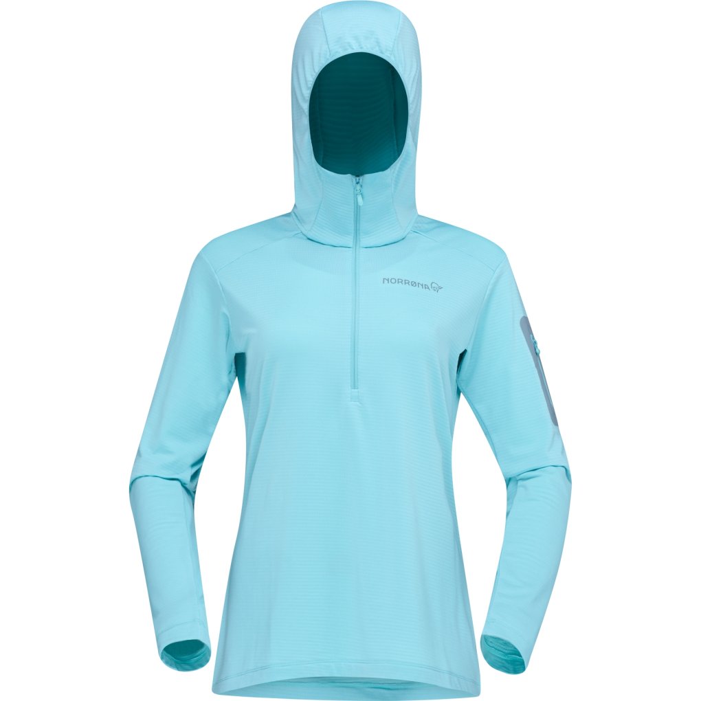 Norrona falketind warm1 Hood Pullover Women - Aqua Haze/Trooper