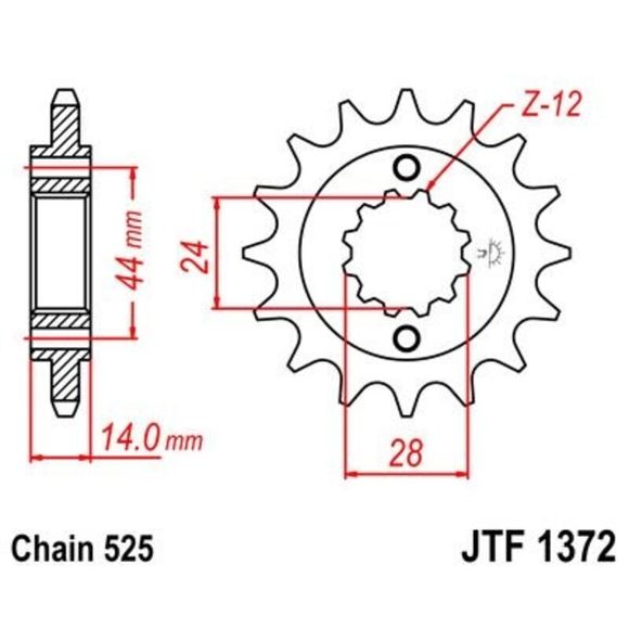 JT. anti-noise steel 1372 - 525Ref: Jtc01713A / 1022185