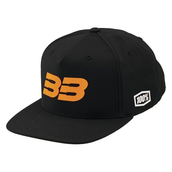 100% BB33 Cap - Black / OrangeRef: ce1534 / bb-20041-485-01