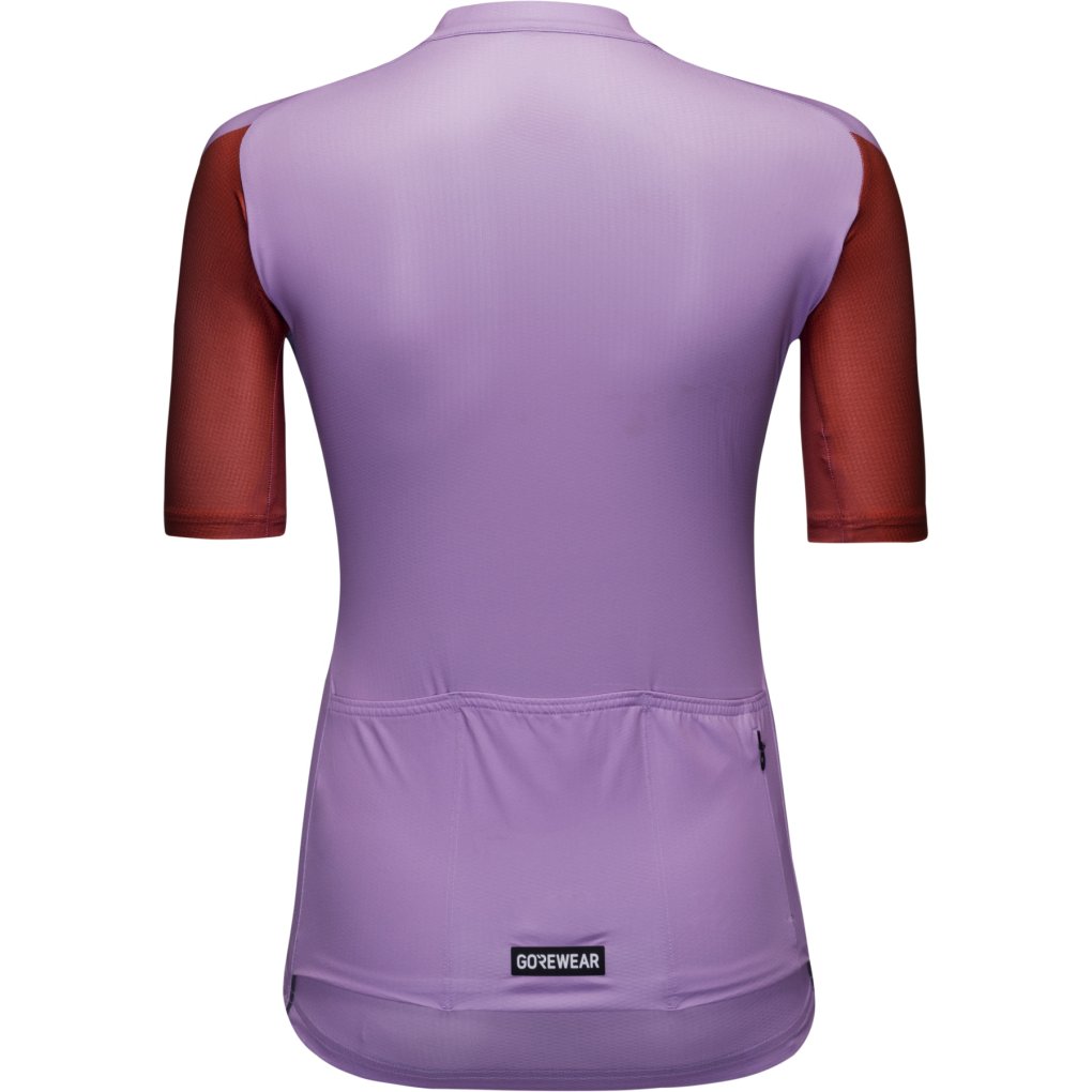 GOREWEAR Spirit Triangles Short Sleeve Jersey Women - scrub purple/lab red BXDC