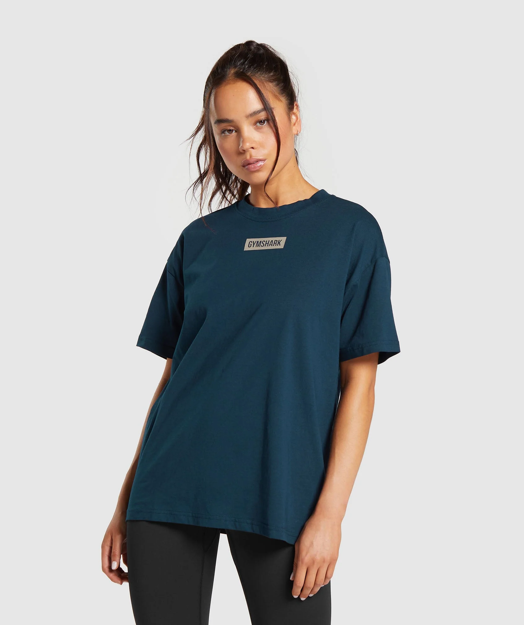 Block Oversized T-Shirt Navy
