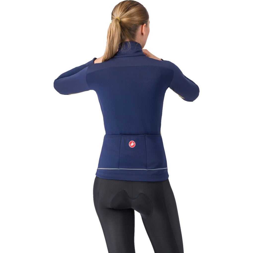 Castelli Entrata 2 Jacket Women - belgian blue/olive green 424