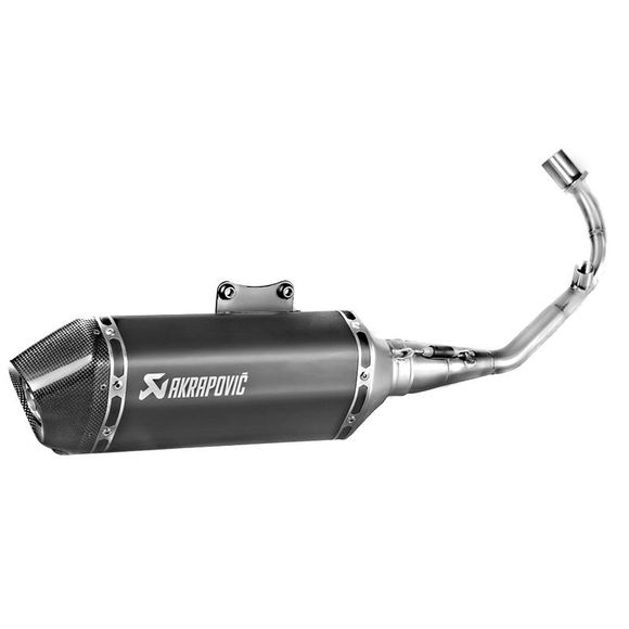 Ligne Complète Akrapovic RACING INOX NOIR EMBOUT CARBONERef : S-VE125R2-HZBL / 18113269