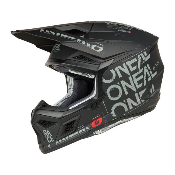 Casque cross O'Neal 3SRS - STATIC 2025 - Noir / GrisRef : OL2043