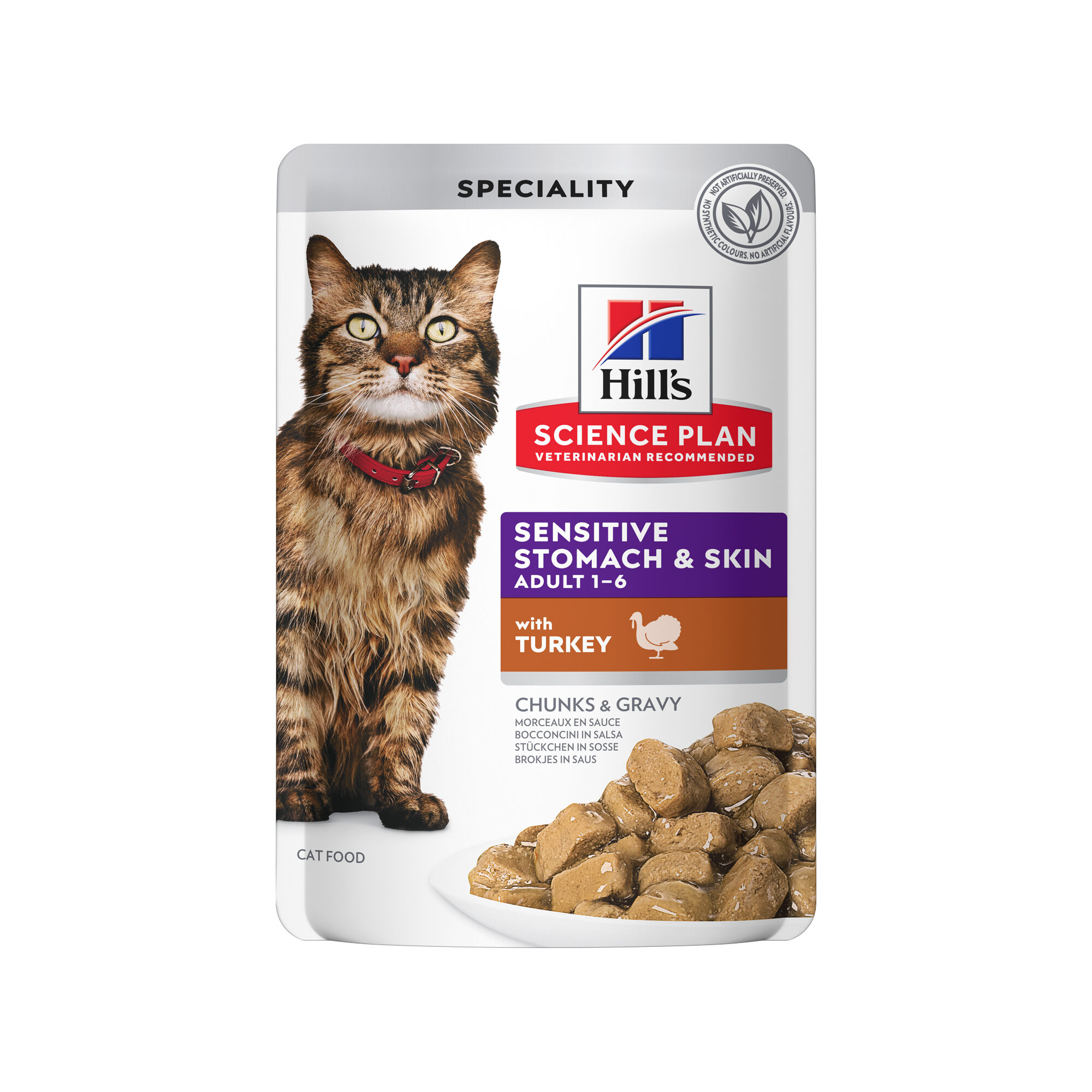 Hill's Science Plan Adult Sensitive Stomach & Skin - Turkey - 12 x 85g