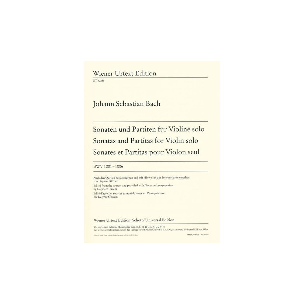Wiener Urtext Edition Bach Sonaten und Partiten – Thomann Ireland