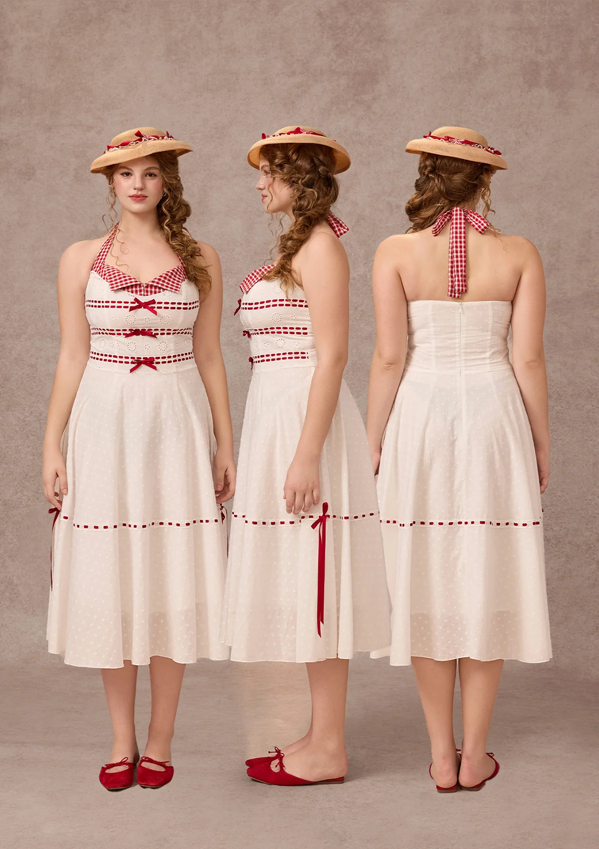 Curve&Plus Little Red Candle Dress