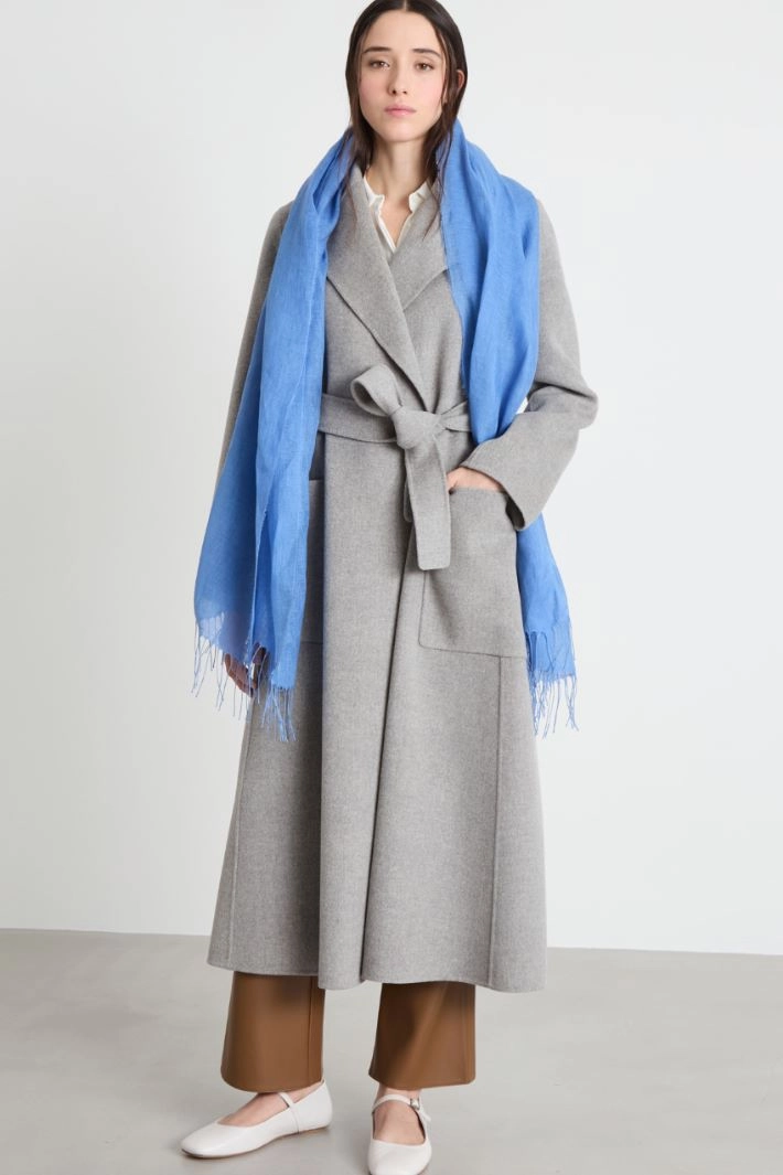 Linen stole - LIGHT BLUE