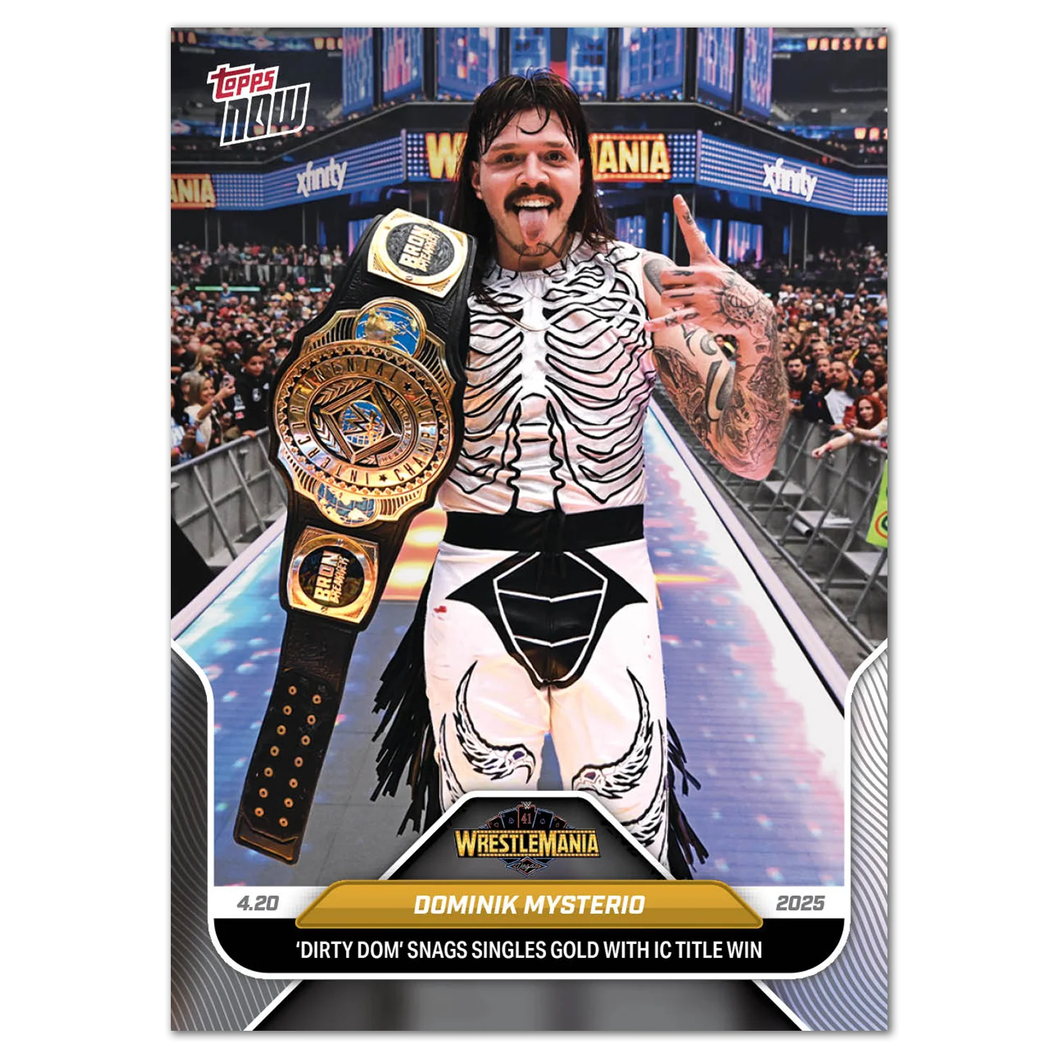 Dominik Mysterio - 2025 WWE Topps NOW® - Card 43 - LOOK FOR AUTOS