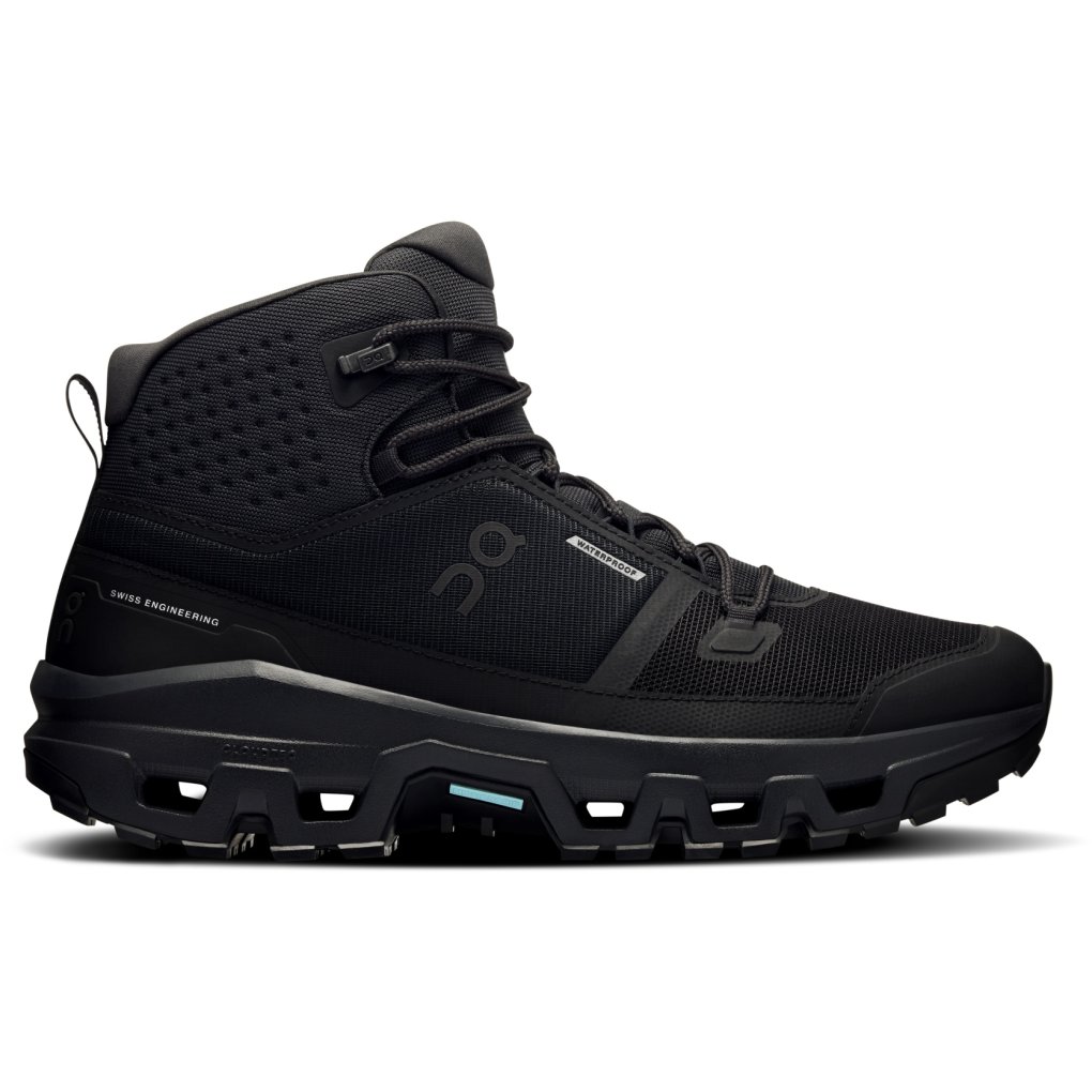 On Cloudrock Mid Waterproof Hiking Shoes Men - Black | Black