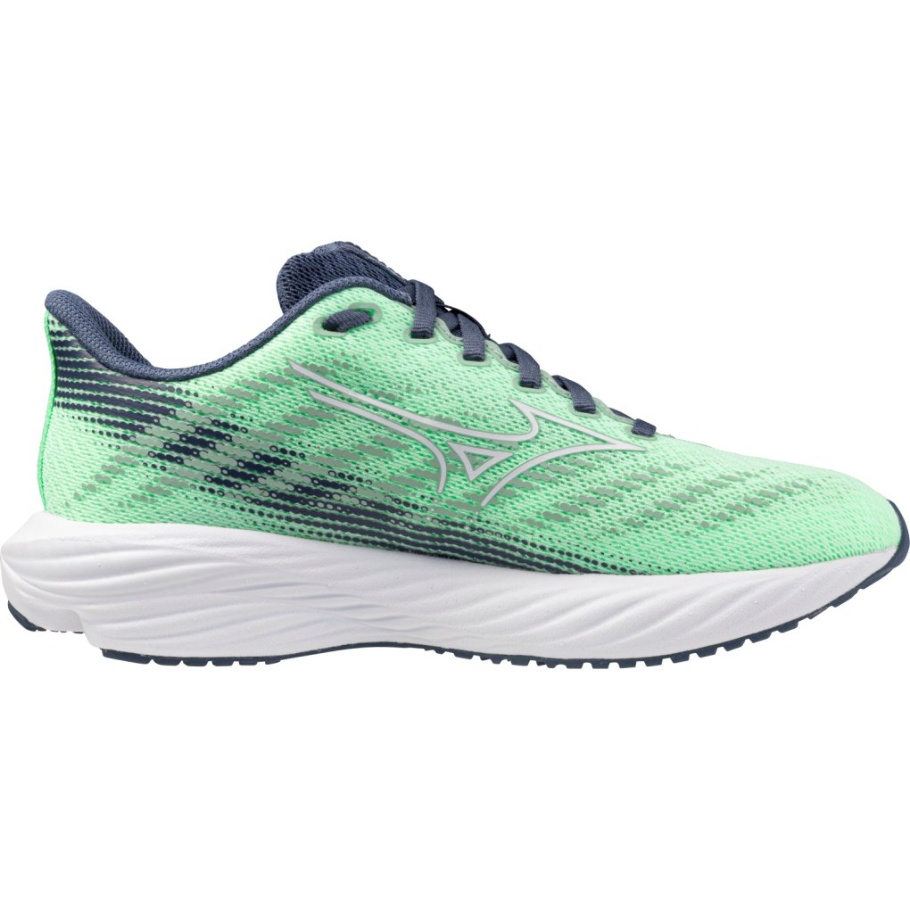 Mizuno Enerzy Rider Running Shoes Junior - Neo Mint/White/Vintage Indigo