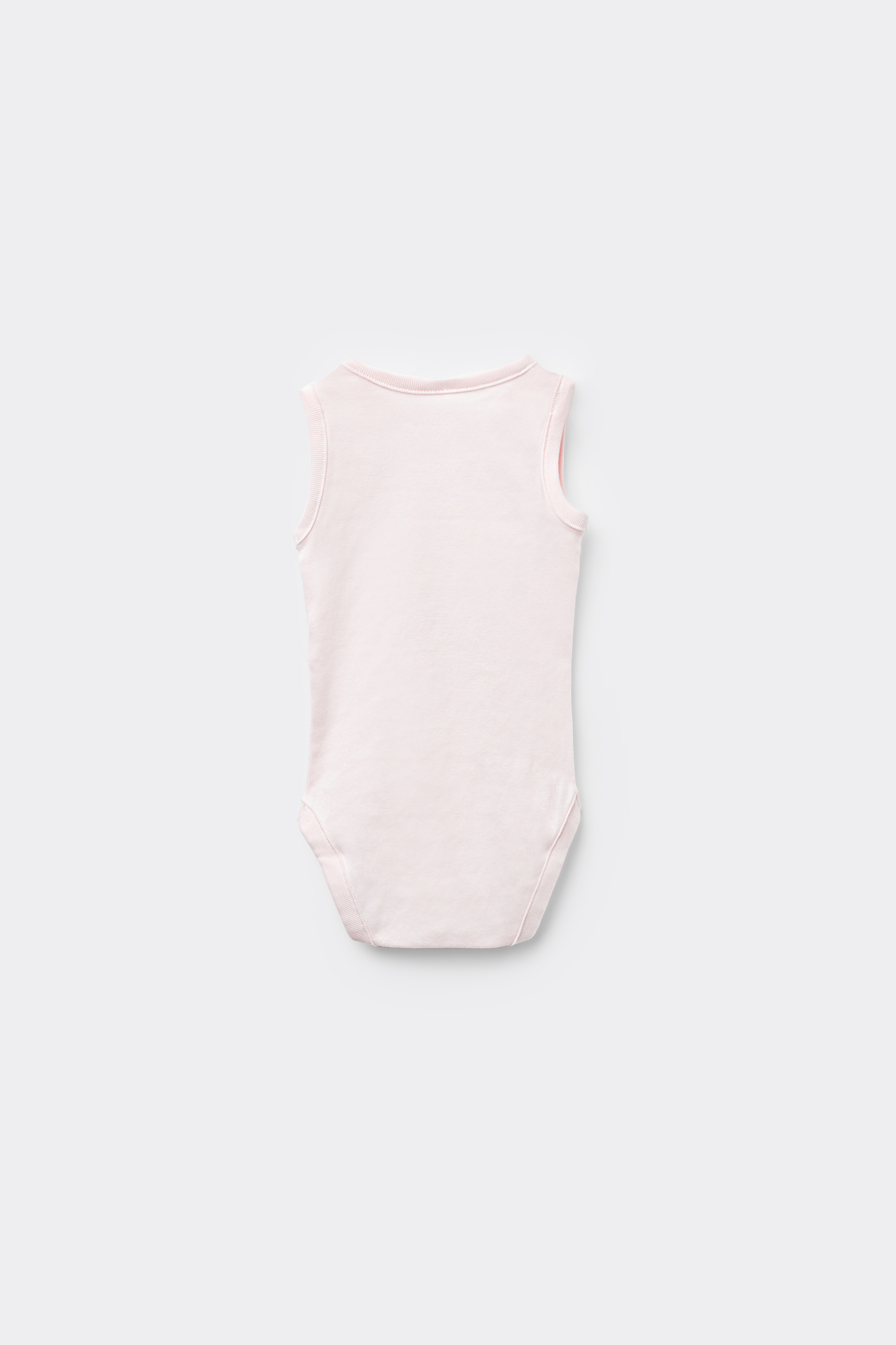 Baby Plain Pure Cotton Bodysuit with Wide Shoulder Straps