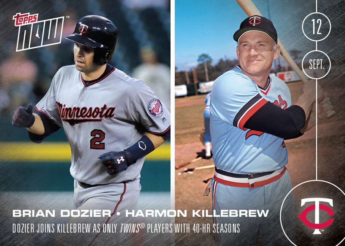 Brian Dozier/Harmon Killebrew - 9/12/16 TOPPS NOW® Card 449 - Print Run: 483