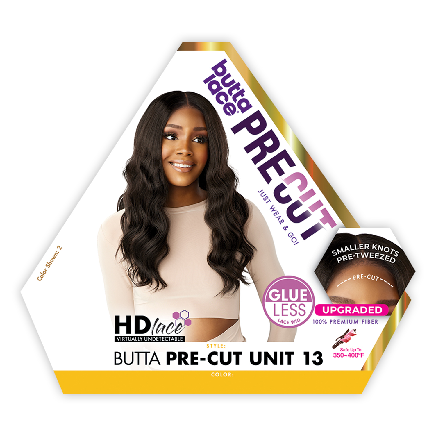 Sensationnel HD Lace Front Wig Butta Lace Glueless Pre-Cut Unit 13
