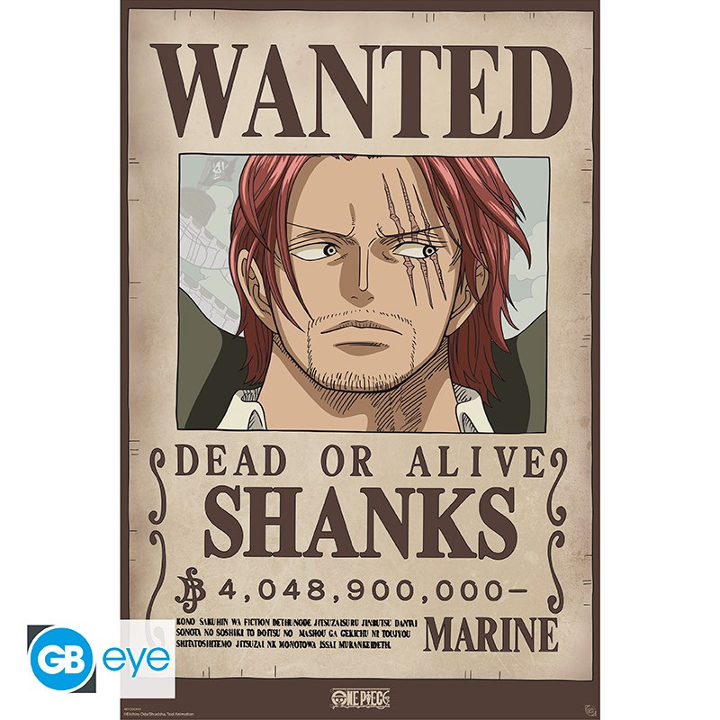 ONE PIECE Poster Wanted Shanks Wano (91.5x61cm)