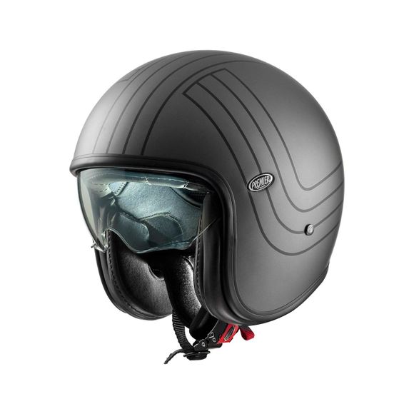 Premier vintage jet helmet - gray / blackRef: PE0405