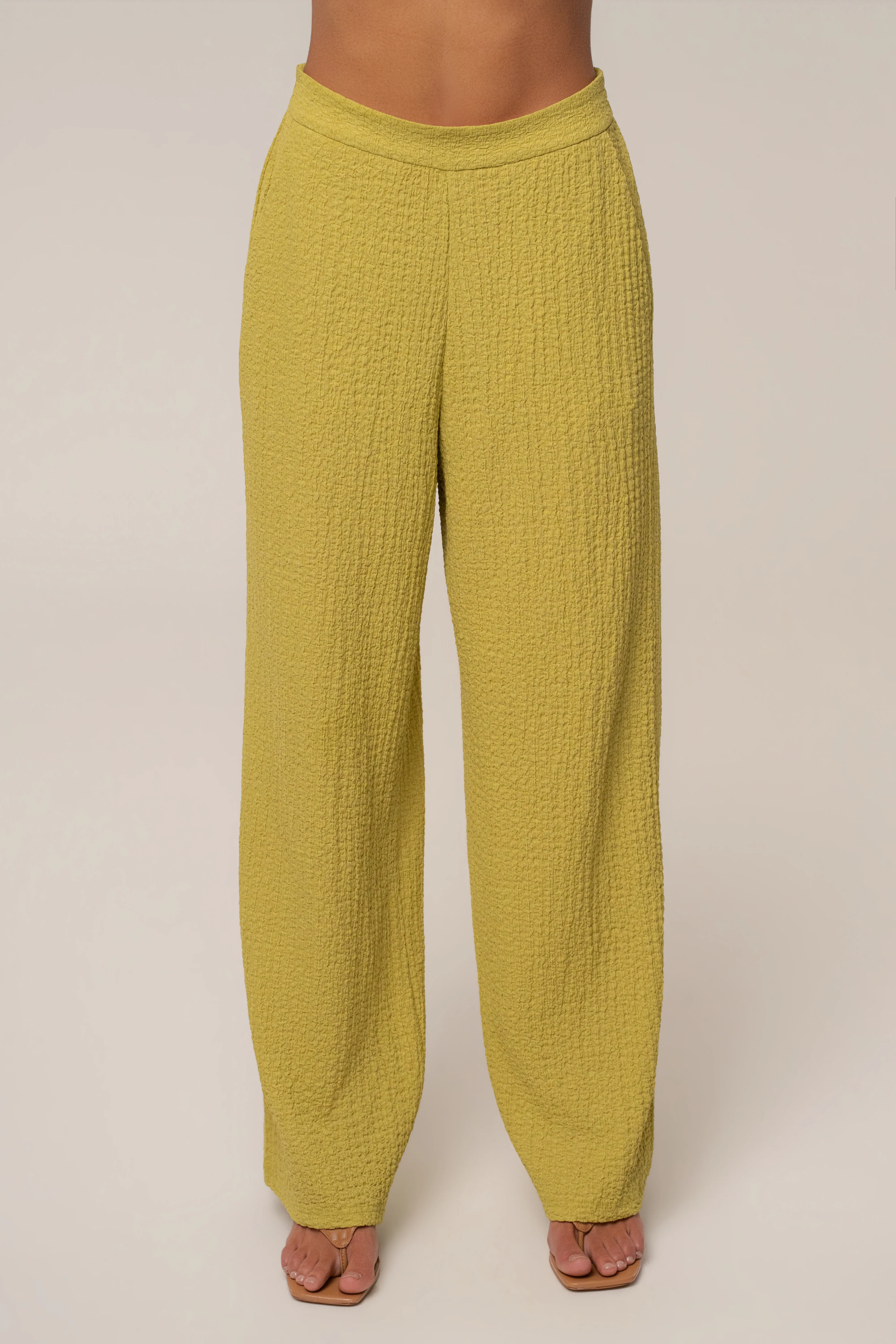 Lime Unwind Textured Pants