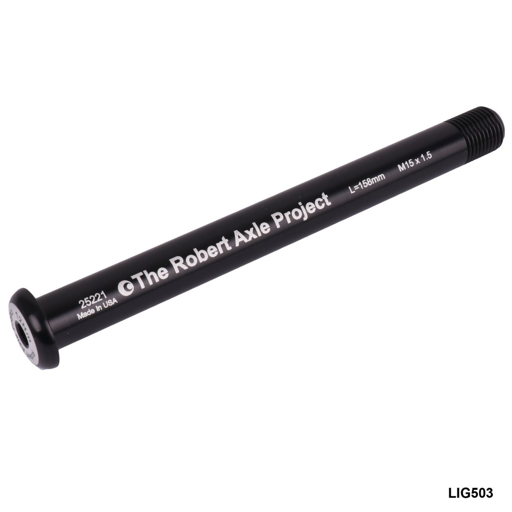 The Robert Axle Project - Lightning Thru Axle for Front Wheel - 15x100/110mm - M15x1.5 - 125-158mm - LIG501/503/507