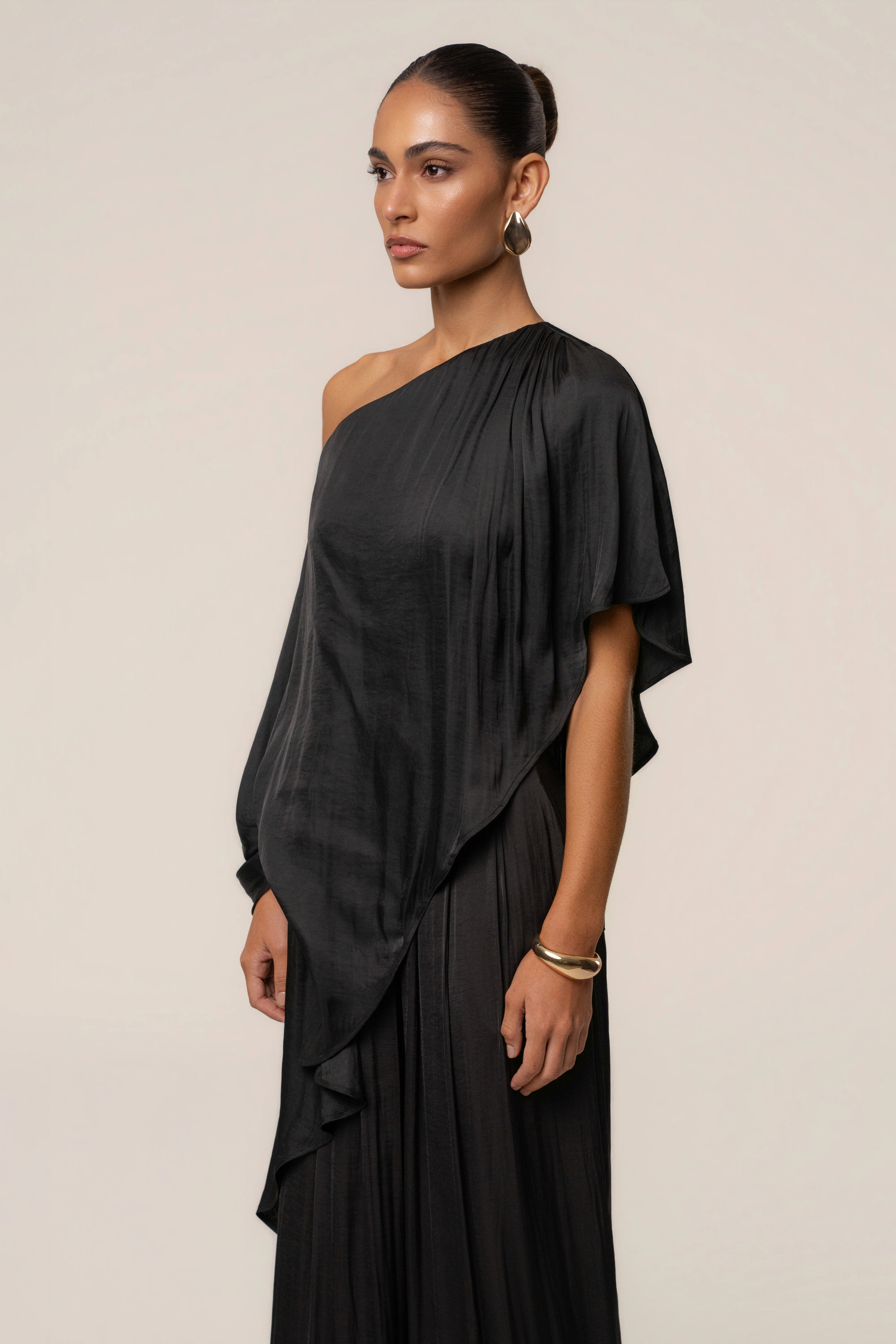 Black Brisa Drape Top