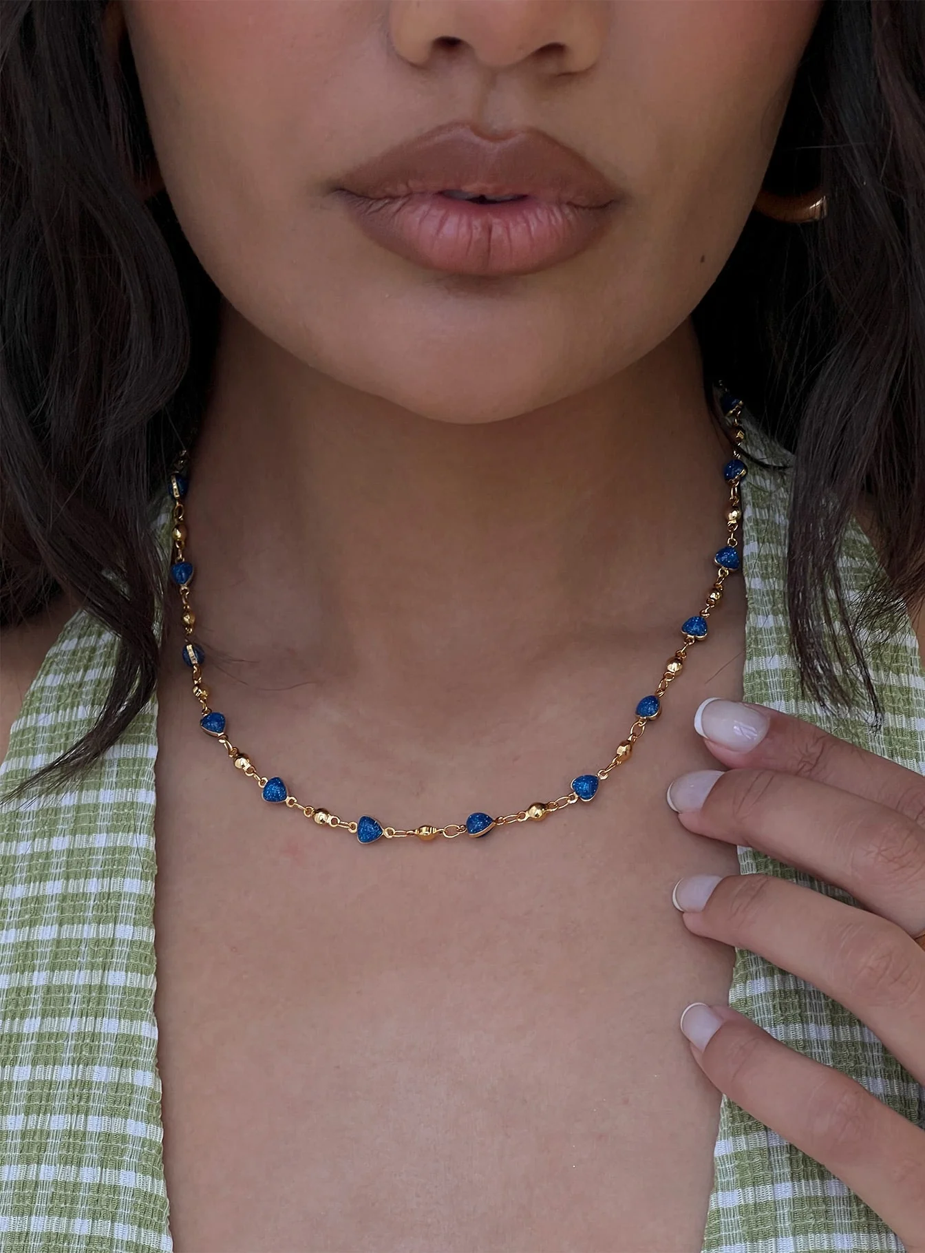 Abagail Gemstone Necklace Gold