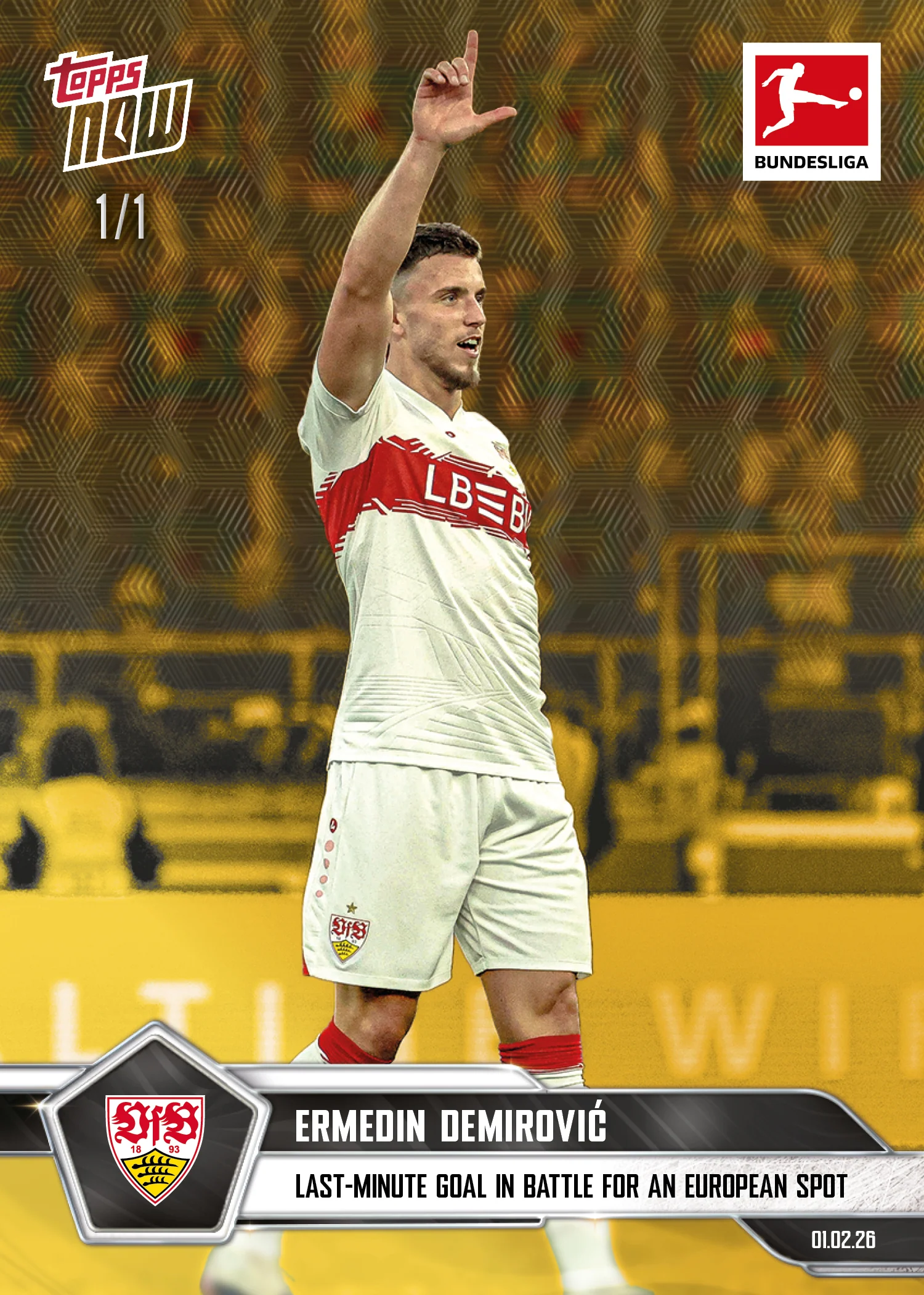 Ermedin Demirović - 2025-26 Bundesliga Topps NOW® - Card 116 - PR: 235