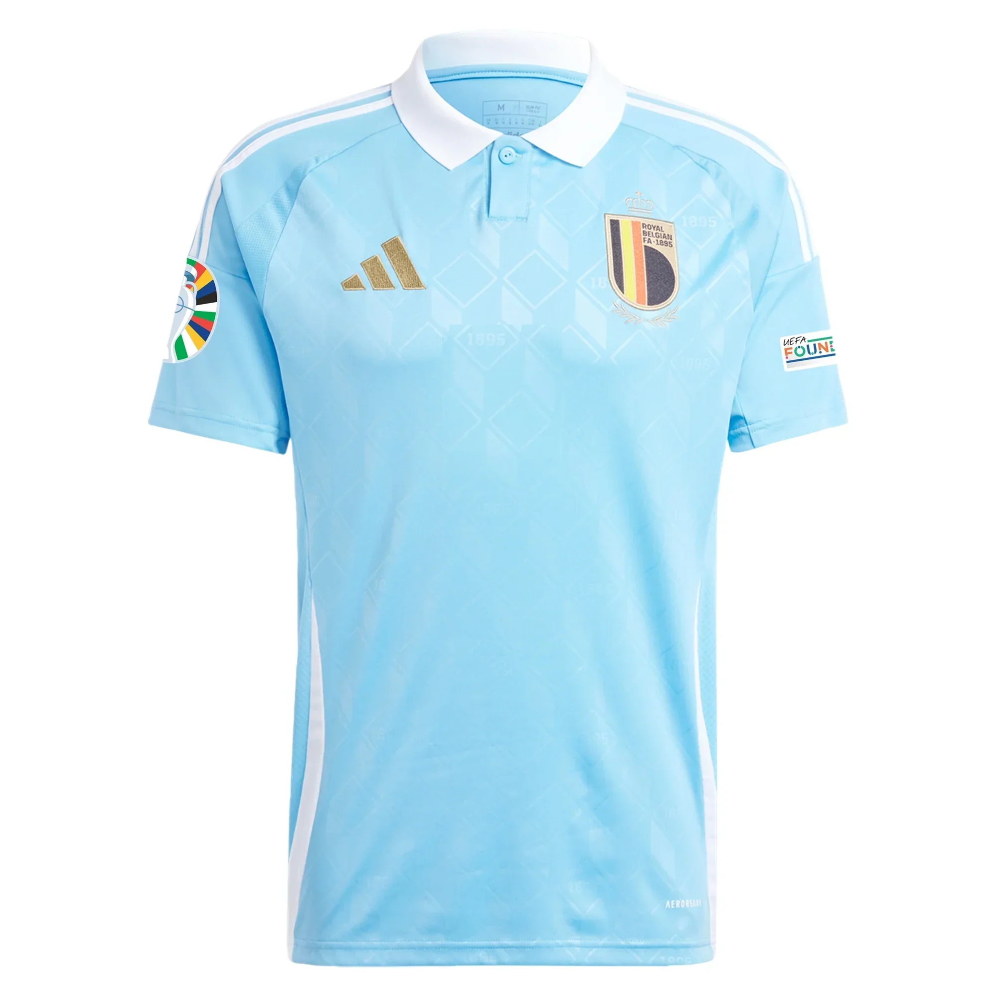 Belgium Away Jersey w/ Euro 2024 Patches 24/25 (Semi Blue Burst)