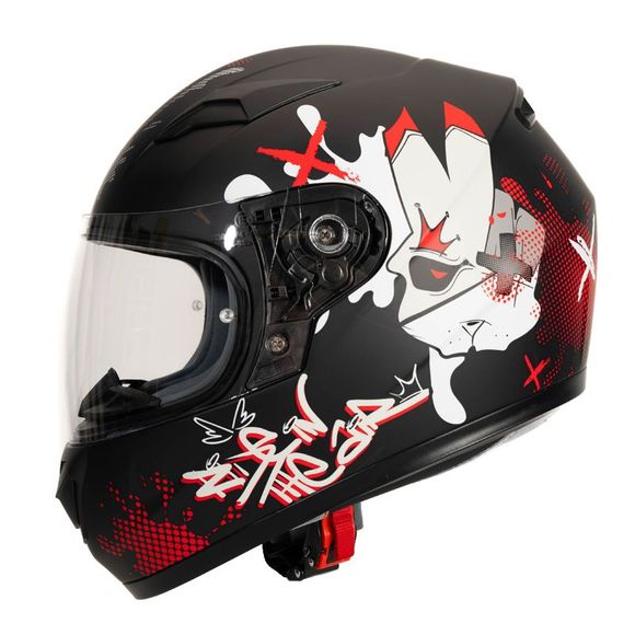Dexter ORION DARKO CHILDREN'S Full Face Helmet - Black / RedRef: DX0723