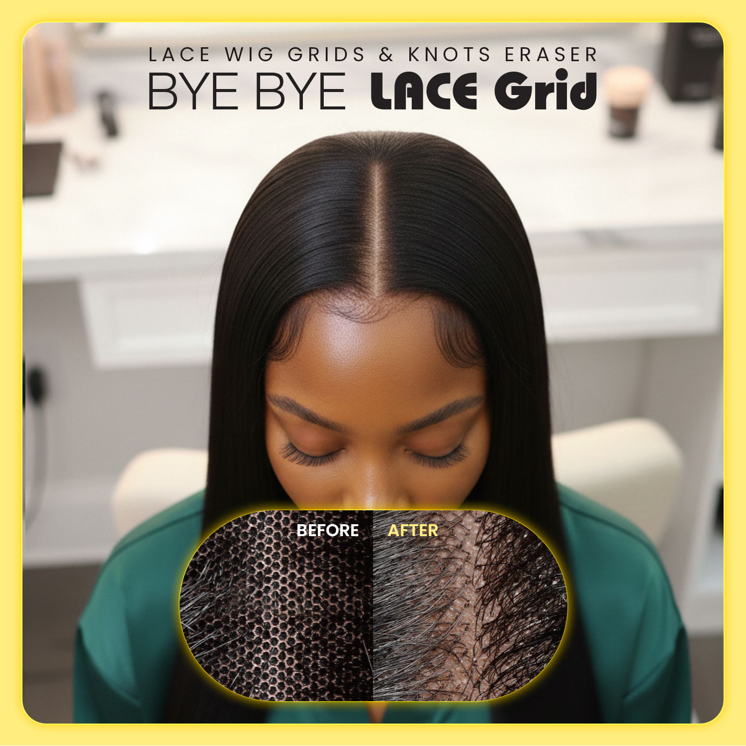 Lace Wig Grids and Knots Eraser Silicone Lace Melting Tape, Bye Bye Lace Grid