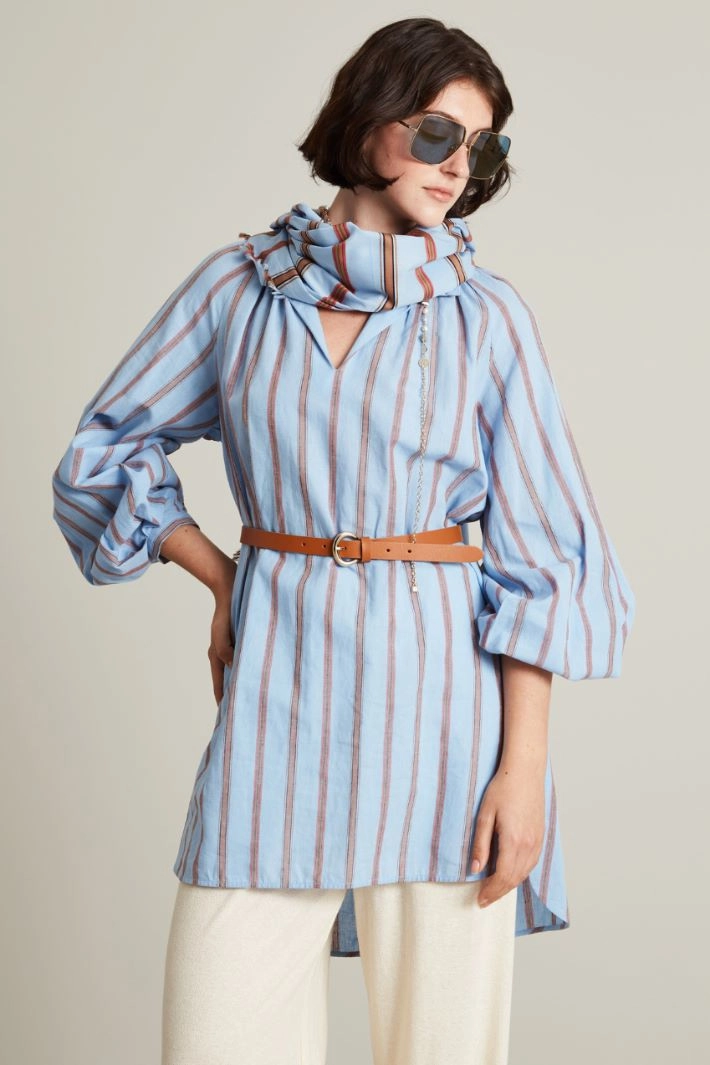 Voile stole - PALE BLUE