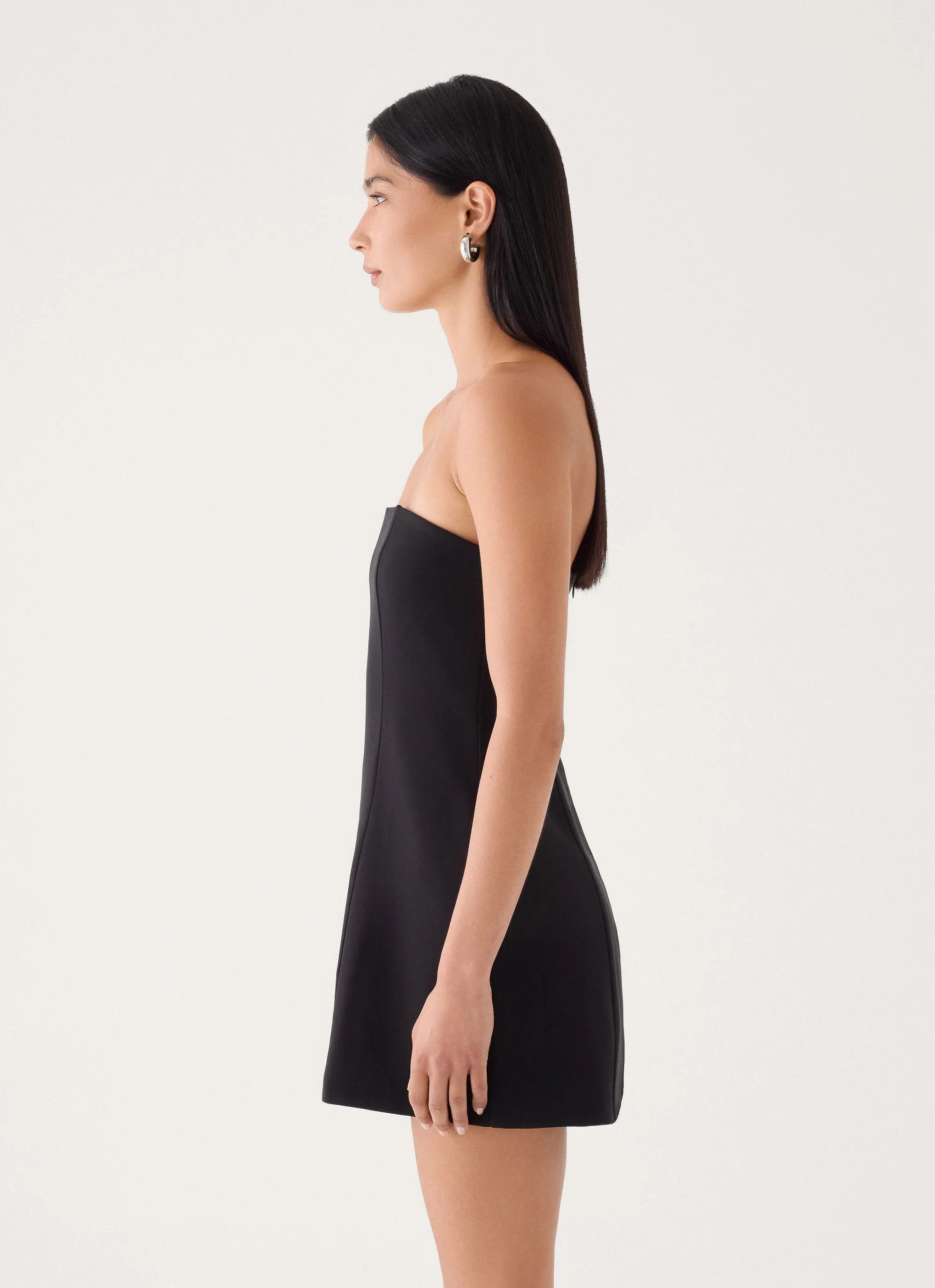 Marta Strapless Mini Dress - Black
