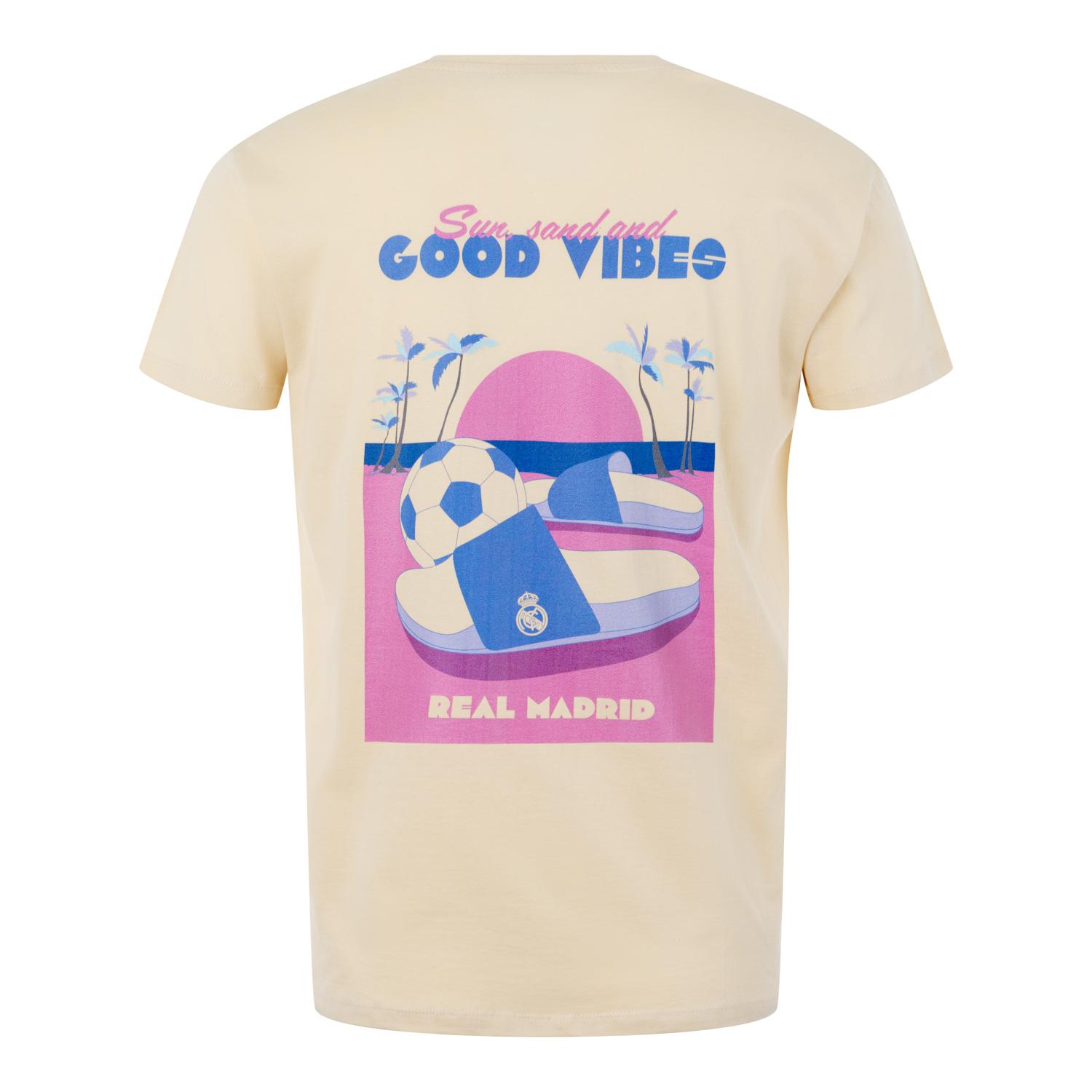 Mens Pink Summer Vibes T-Shirt Beige