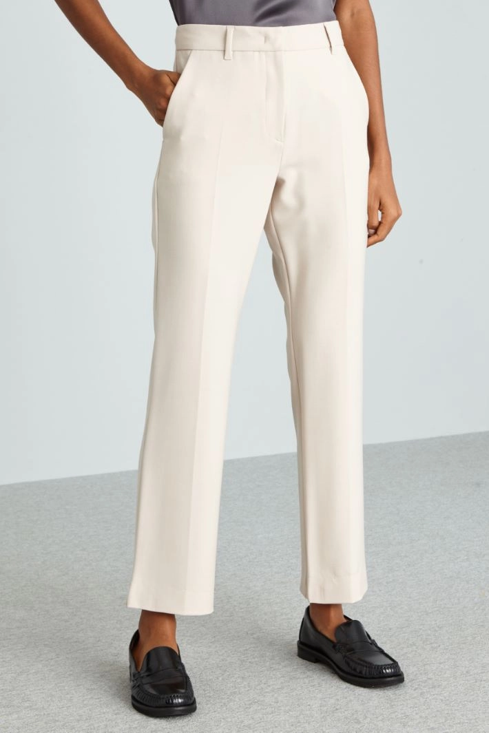 Wool twill trousers - LIGHT POWDER PINK