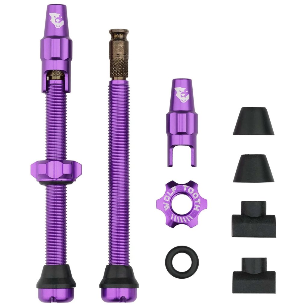 Wolf Tooth Valve Stem Kit - Tubeless | Clik Valve (SCV) - ultraviolet purple
