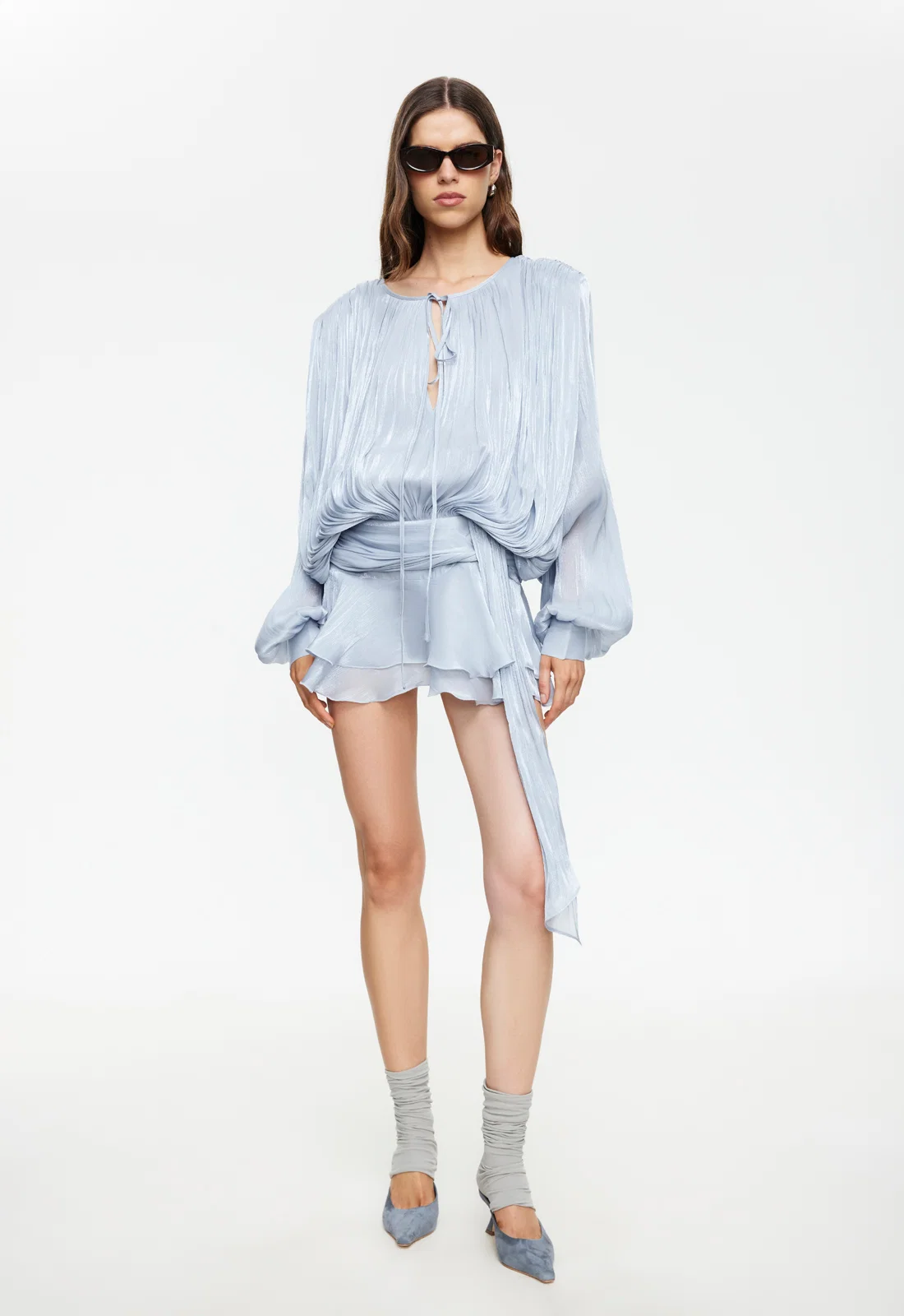 Elements Mini Dress - Baby Blue