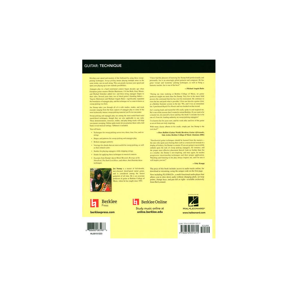 Berklee Press Guitar Sweep Picking & Arpeg. – Thomann Ireland