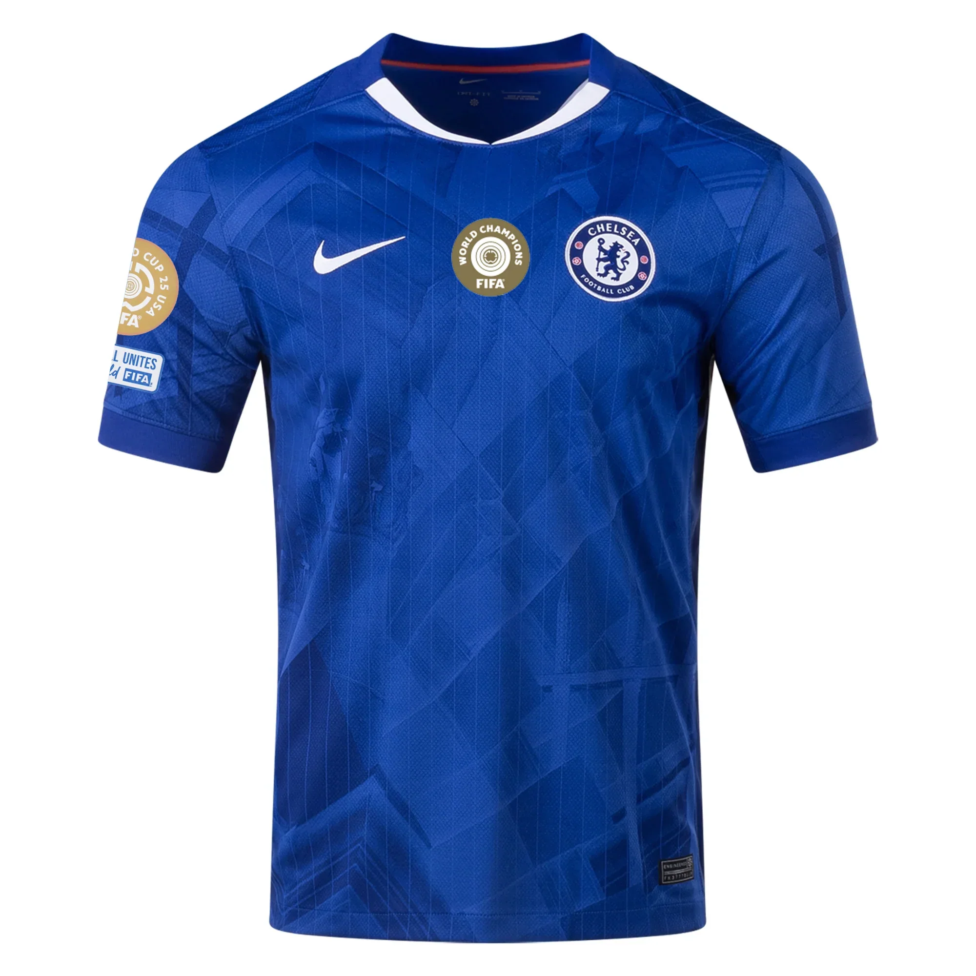 Moisés Caicedo Chelsea Home Jersey w/ Club World Cup Champion Patches 25/26 (Rush Blue/White/Speed Red)