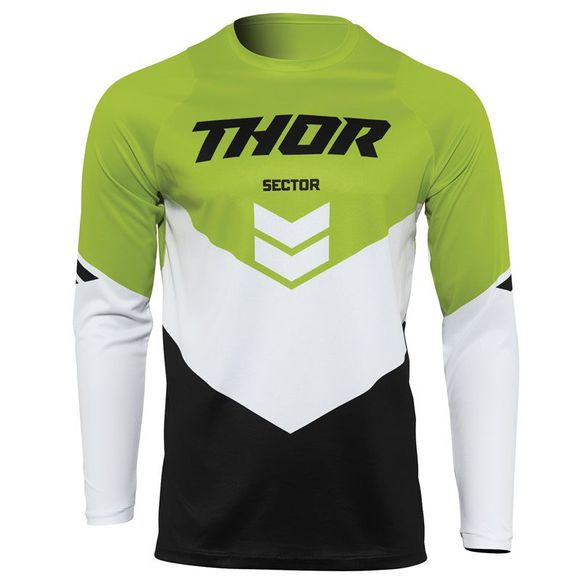 Thor SECTOR CHEV BLACK GREEN cross 'S motocross jersey - BlackRef: TO2726