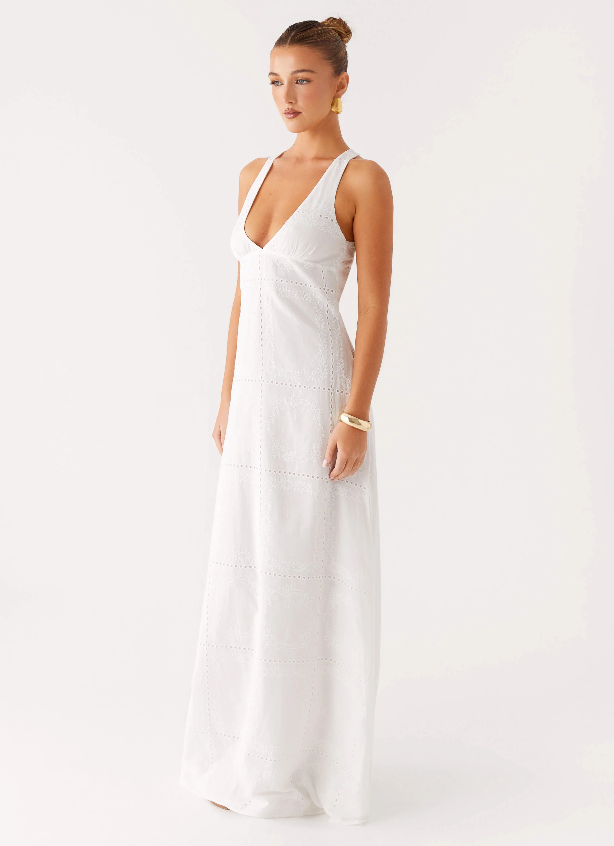 Kiana Halter Maxi Dress - White
