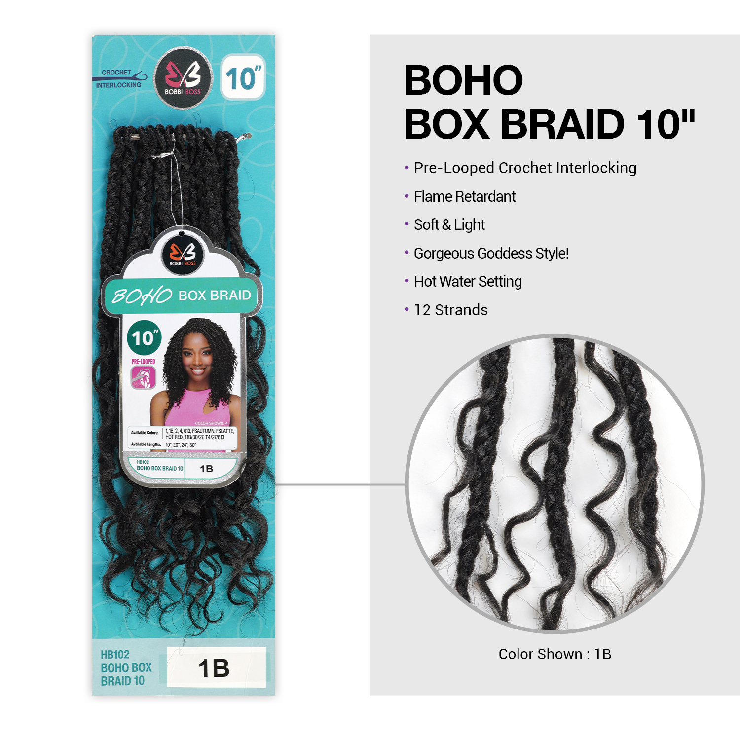 Bobbi Boss Crochet Braids HB102 Boho Box Braid 10