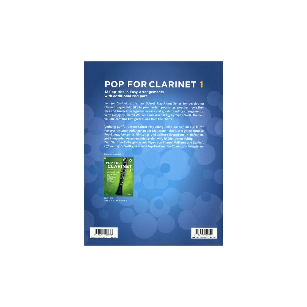 Schott Pop For Clarinet 1 – Thomann Ireland
