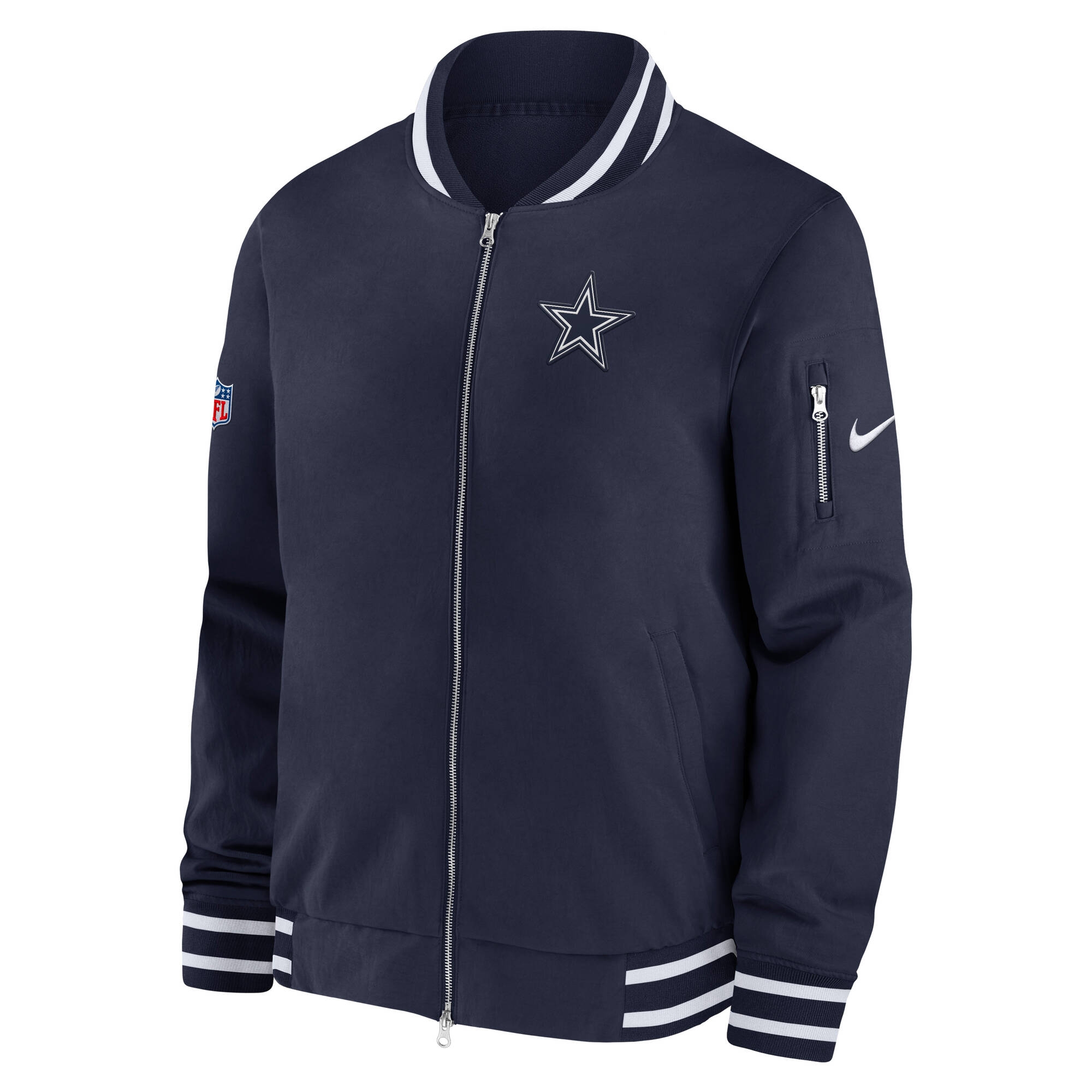 Dallas Cowboys NFL Sideline Nike Coach Bomber Jacket
