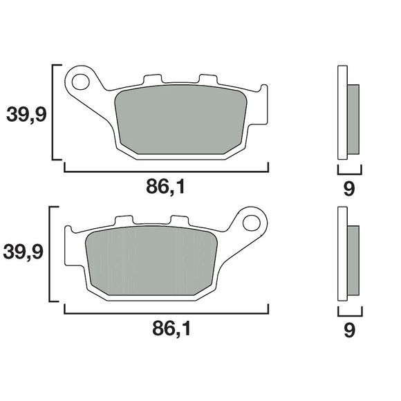 Plaquettes de freins Brembo Organique arrièreRef : 07HO53CC